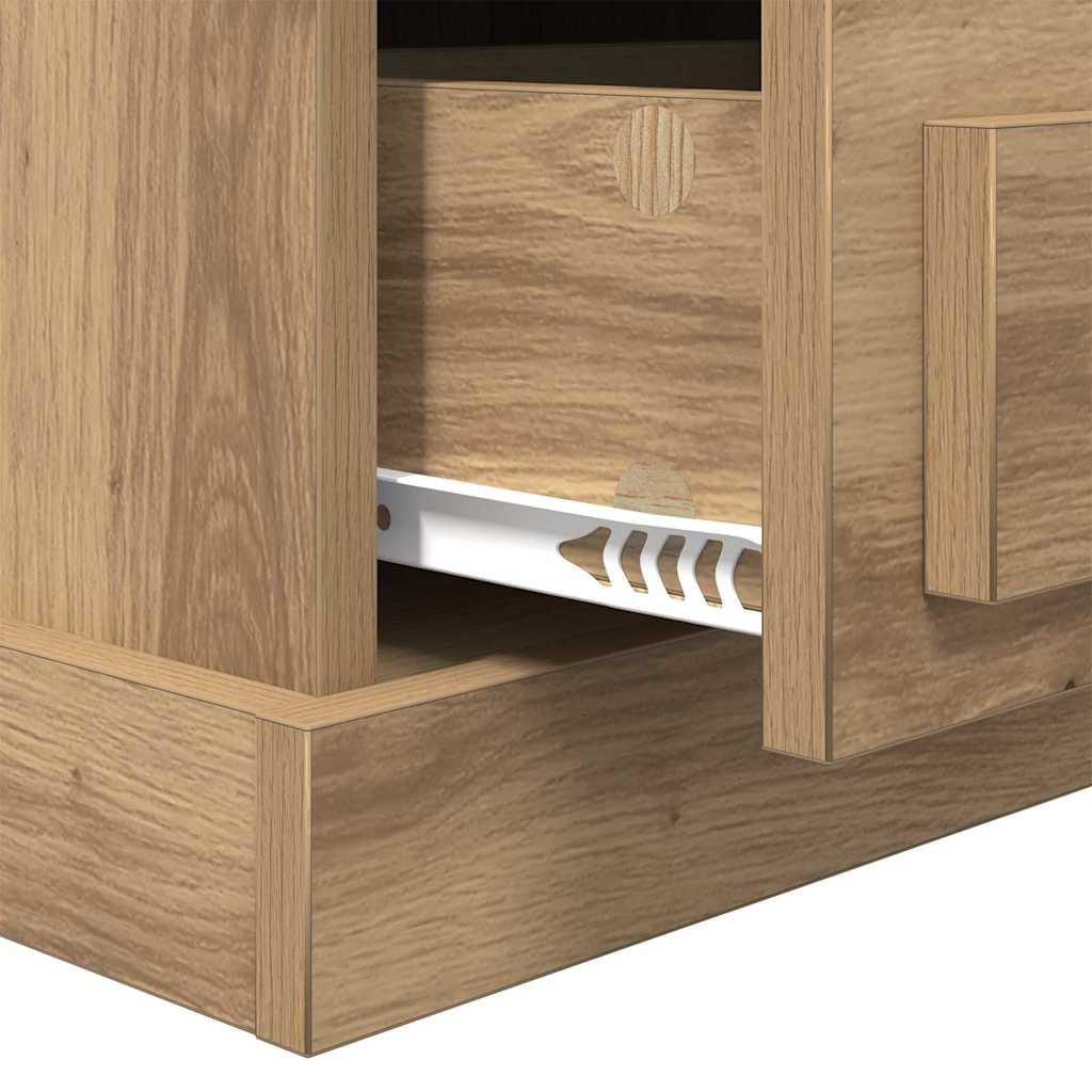 Bedside Cabinet with Drawer 2 pcs Artisan oak 43 x 36 x 60 cm